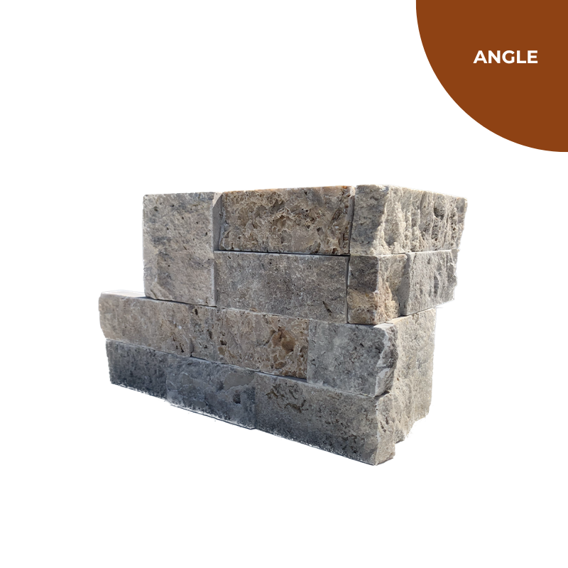 Angle plaquette Deco Panel Travertin Silver