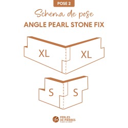 Angle Plaquette Pearl Stone Fix Calcaire Clair