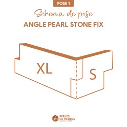 Angle Plaquette Pearl Stone Fix Quercy Gris