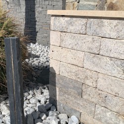 Bordure Travertin Silver finition vieillie tambour