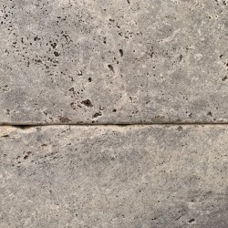 Bordure Travertin Silver finition vieillie tambour