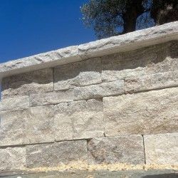 Bloc Mur Travertin Silver finition vieillie