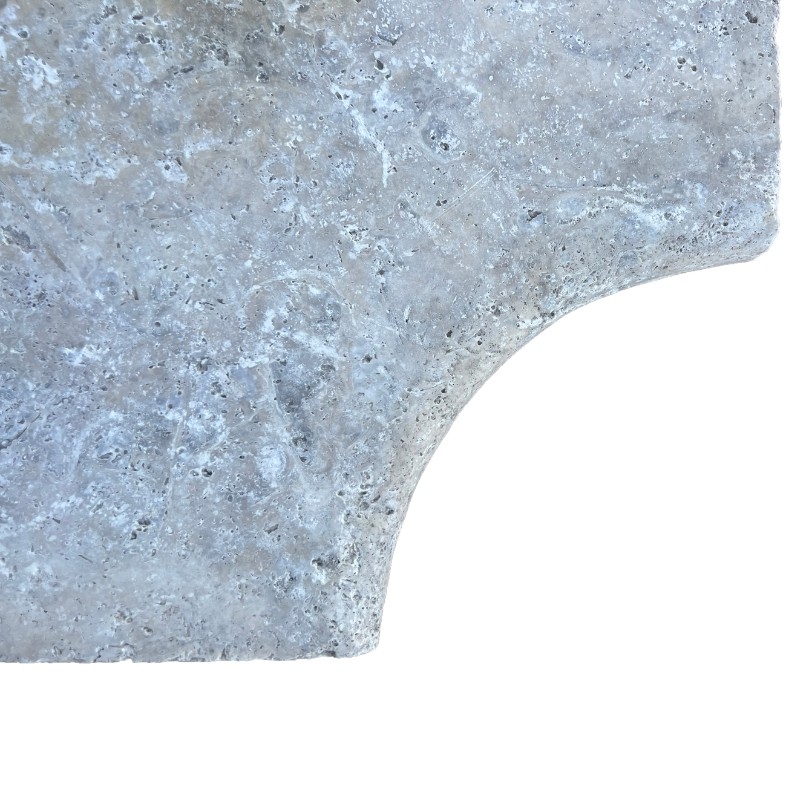 Angle Rentrant Travertin Silver finition vieillie Rustic - Perles de ...