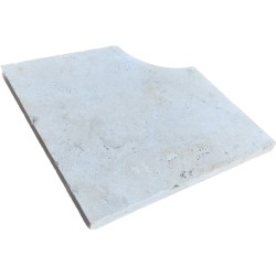 Angle Rentrant Travertin Beige Ivoire Modern Finish