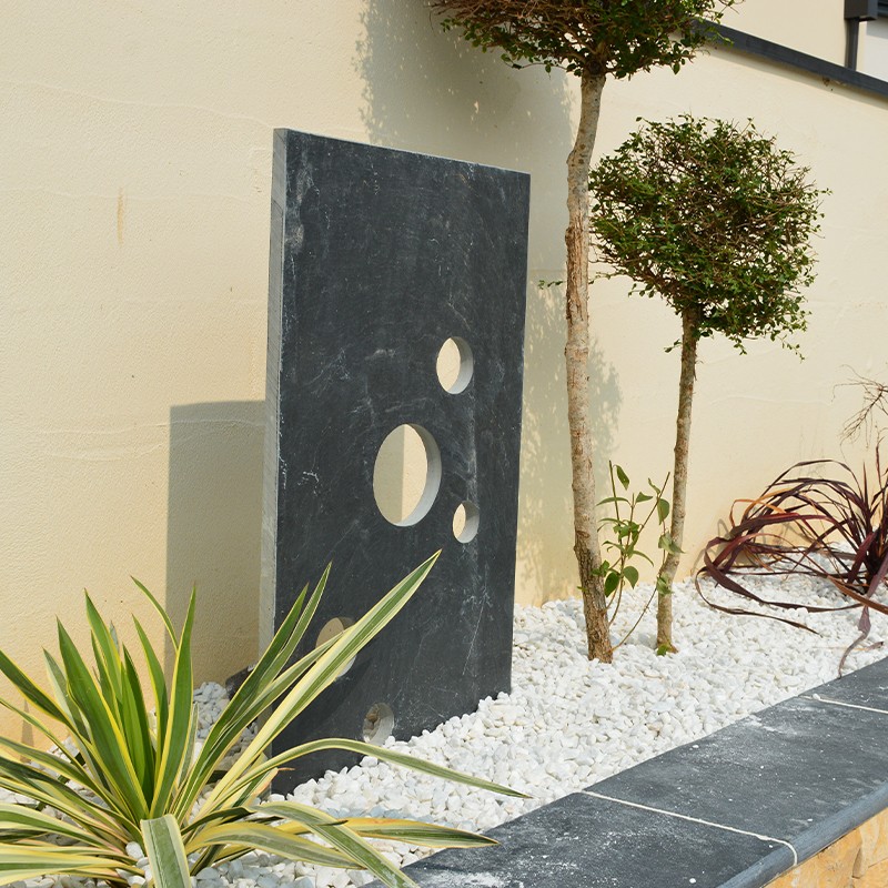 Plaque décorative Bubble Ardoise Ebano dessus naturel