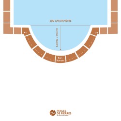 Bain Romain Travertin Beige Mix finition vieille texture