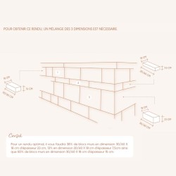 Bloc Mur Travertin Silver finition vieillie