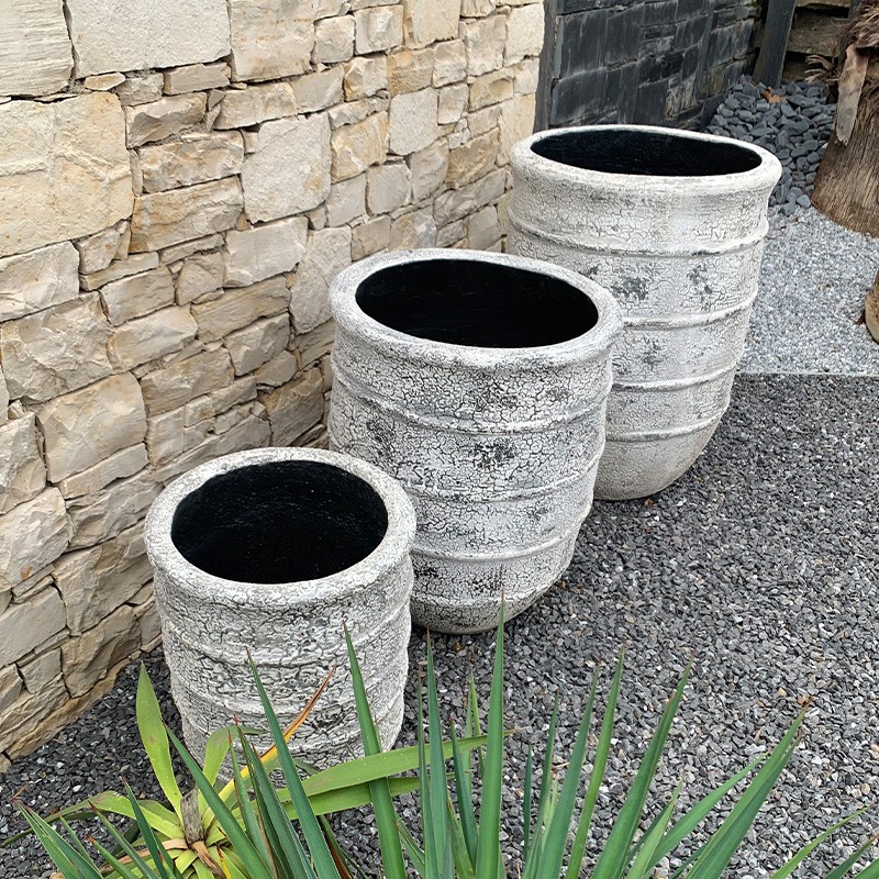 Pot Anzel Cream & Black Cracking