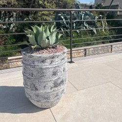 Pot Anzel Cream & Black Cracking