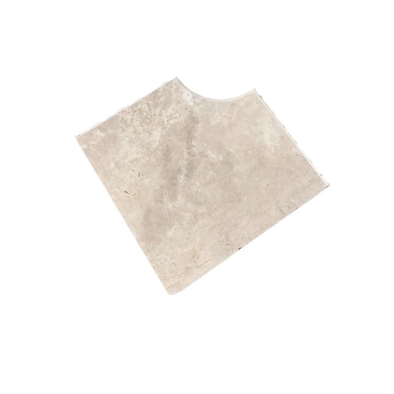 Angle rentrant Travertin Beige Mix finition vieillie tambour