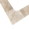 Angle rentrant Travertin Beige Mix finition vieillie tambour