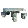 Table et tabourets en Quartz Vert