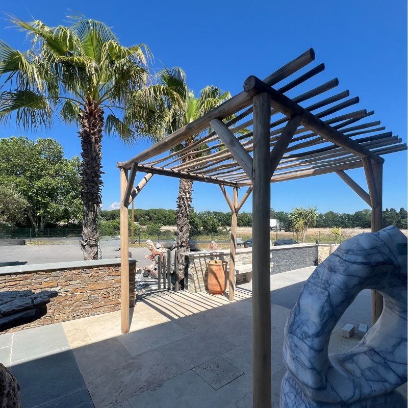 Pergola Teck Massif Naturel