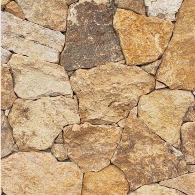 Pierre de Parement Géoperles Travertin Malaga Gold