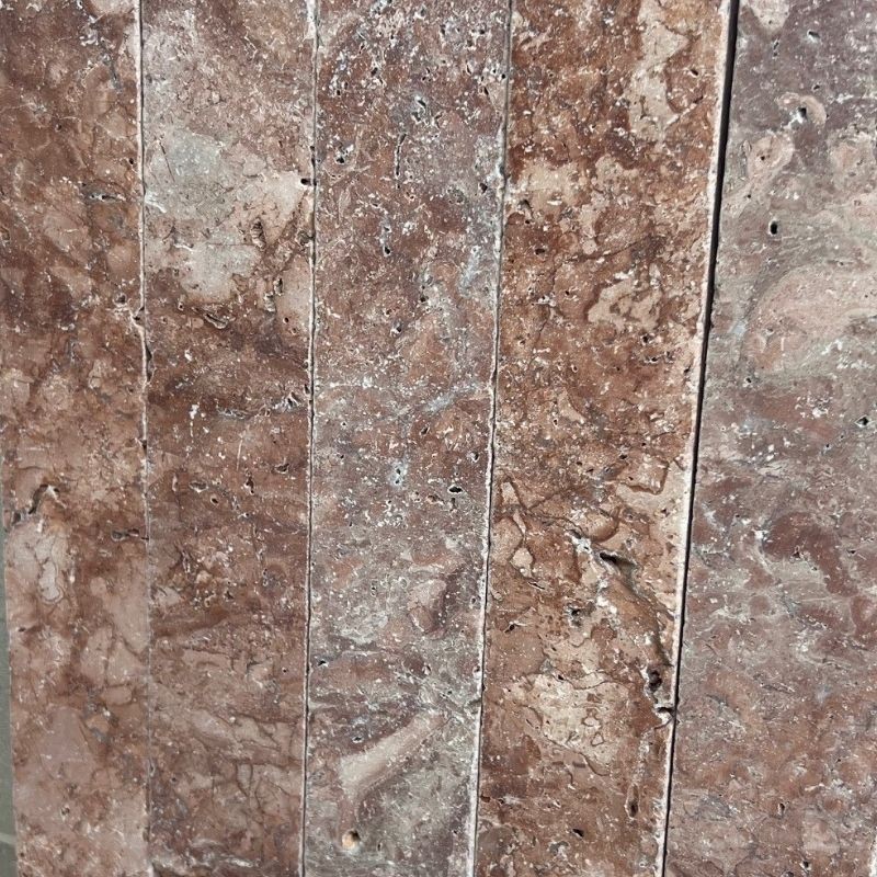 Dallage Bâton Rompu Travertin Rouge Royal