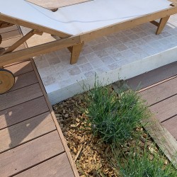 Pavés Travertin Beige Rustic finition vieillie