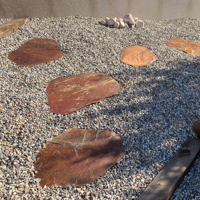 Pas Japonais Ardoise Corten Forme Libre