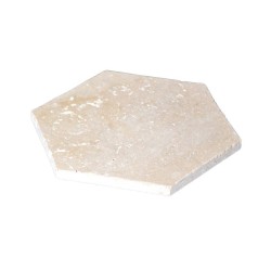 Hexagone Travertin Beige Ivoire Modern Finish