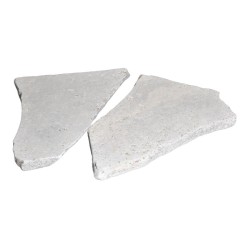 Opus Incertum Travertin Silver finition vieillie tambour