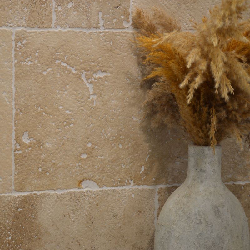 Dallage Travertin Antiquaire Vieux Rustique