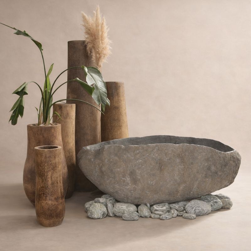 Baignoire Basalte Rock Naturel