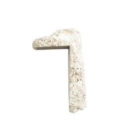 Angle Pierre de Parement Géoperles Travertin Ivory
