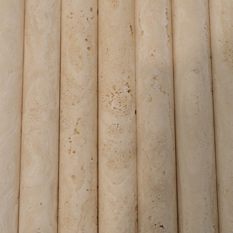 Moulure Travertin Beige Ivoire finition vieillie tambour