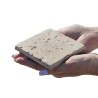 Carré Travertin Beige Ivoire finition vieillie tambour 10 x 10 cm