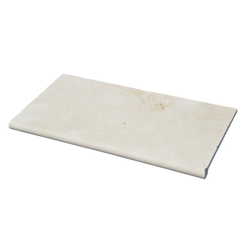 Nez de Marche retombé Travertin Beige Ivoire Modern Finish