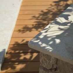 Couvertine Travertin Beige Mix finition vieillie tambour