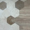 Hexagone Travertin Beige Ivoire Modern Finish