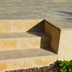 Dallage Montpellier Beige finition vieillie tambour