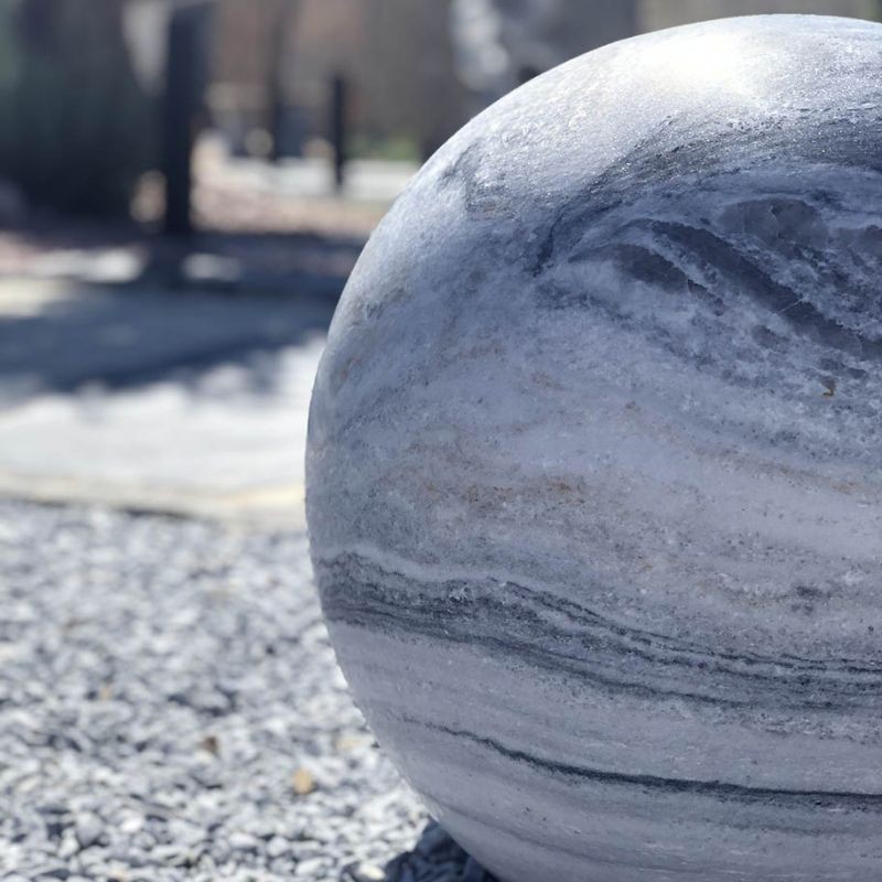 Sphère Polie Marbre Blanc Carrare